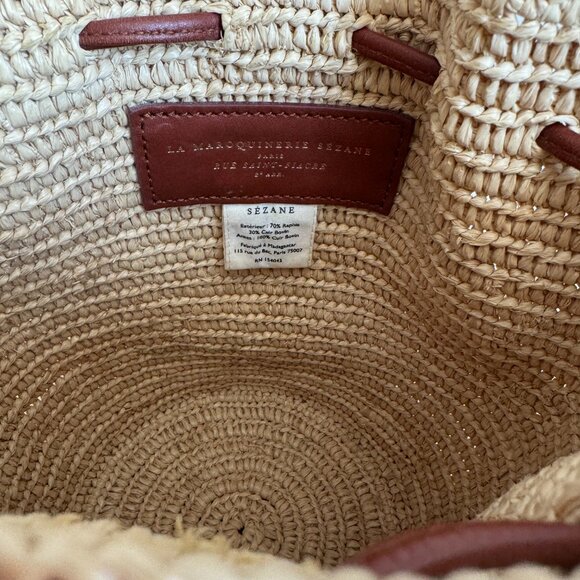 Sezane Mini Farrow Raffia bag - Picture 8 of 12